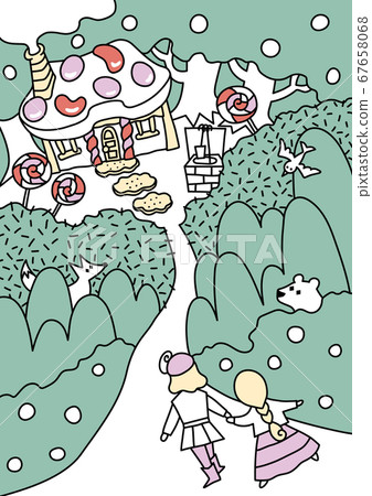 漢塞爾和格萊特爾找到了糖果屋 漢塞爾和格萊特爾找到了糖果屋 67658068