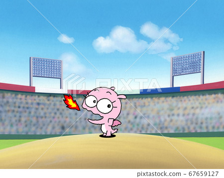 Baseball field dragon Baseball field dragon 67659127