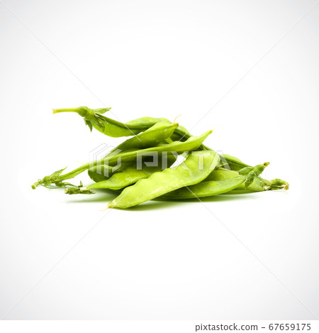 Soft peas, isolated ,on the white background. 67659175