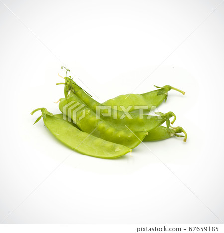 Soft peas, isolated ,on the white background. 67659185