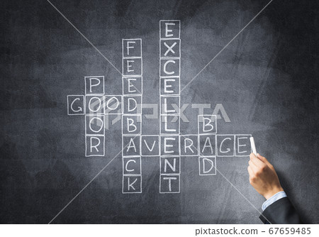 Seminar trainer draw on chalkboard Seminar trainer draw on chalkboard 67659485
