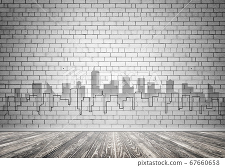 City design on wall 67660658