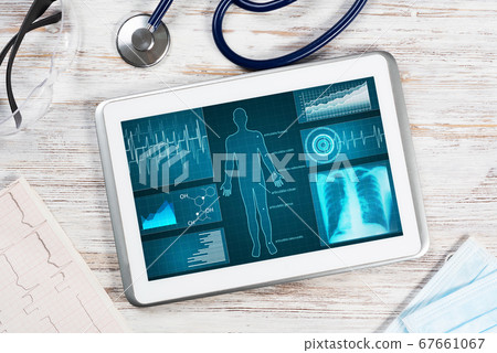 Medical diagnostics in modern hospital. 67661067