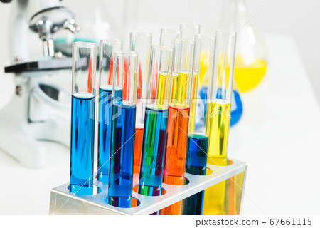 School chemical laboratory with glassware. School chemical laboratory with glassware. 67661115