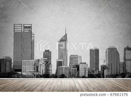 City design on wall City design on wall 67661376