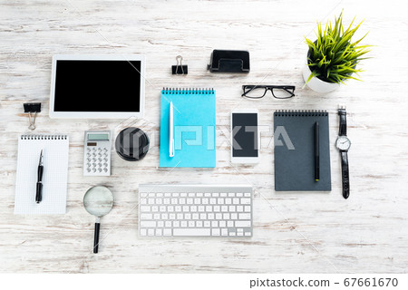 Well organized office manager workspace Well organized office manager workspace 67661670