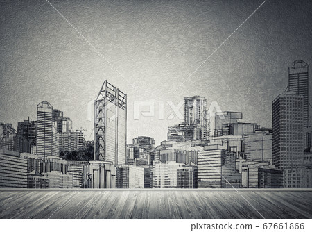 City design on wall City design on wall 67661866