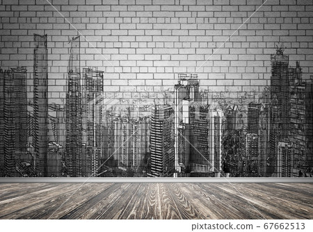 City design on wall City design on wall 67662513
