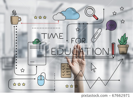 Concept of electronic business and internet education and modern office at background Concept of electronic business and internet education and modern office at background 67662971