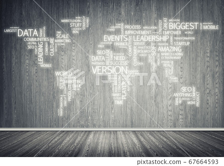 World map in typography World map in typography 67664593