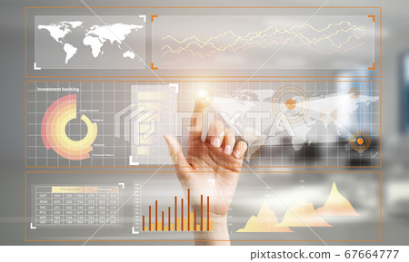 Concept of using modern technologies for business globalization and networking 67664777
