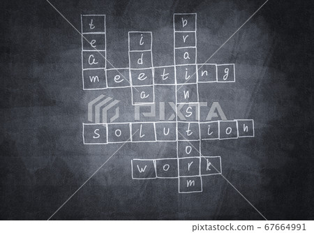 Chalk drawn crossword Chalk drawn crossword 67664991