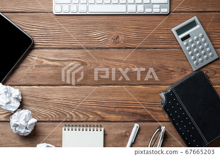 Still life of accountant office workspace Still life of accountant office workspace 67665203