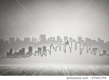 City design on wall 67665749