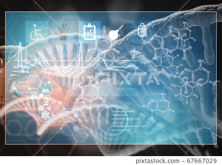 Medicine user interface, 3D rendering Medicine user interface, 3D rendering 67667029