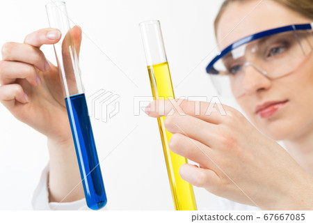 Clinic laboratory analysis and testing. 67667085