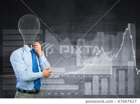 Man thinking over his idea Man thinking over his idea 67667627