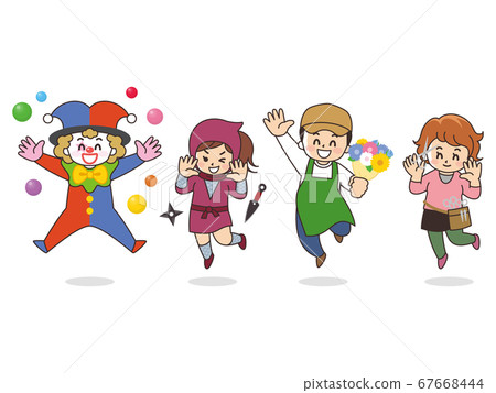 各種職業小丑忍者花店美髮師 各種職業小丑忍者花店美髮師 67668444
