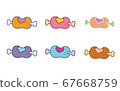 Meat set with colorful bones 67668759