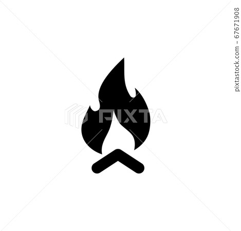 Wooden Camp Fire, Bonfire, Campfire. Flat Vector Wooden Camp Fire, Bonfire, Campfire. Flat Vector 67671908