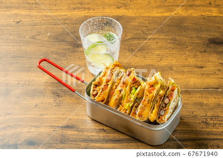 Taco set Mexican food Tacos set of the Mexican food 67671940