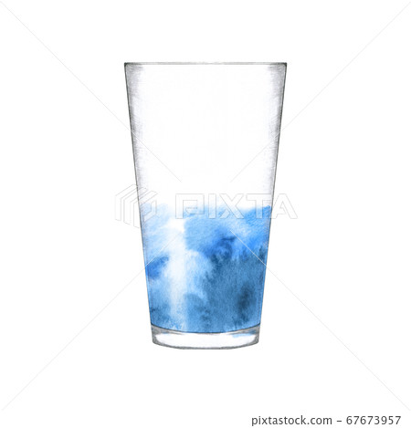 Hand drawn glass of water Hand drawn glass of water 67673957