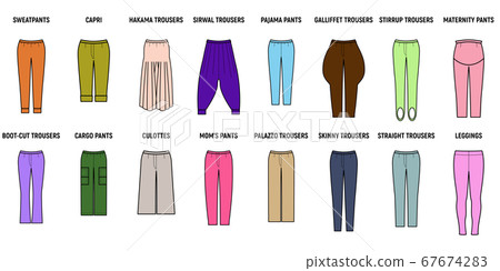 Trousers for woman set. Trousers for woman set. 67674283