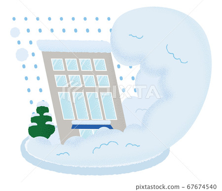 Vector illustration of building suffering from avalanche 67674540