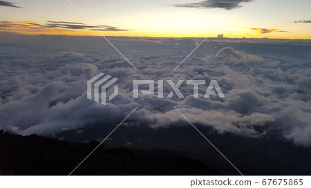 Mount Fuji from the top before dawn 67675865