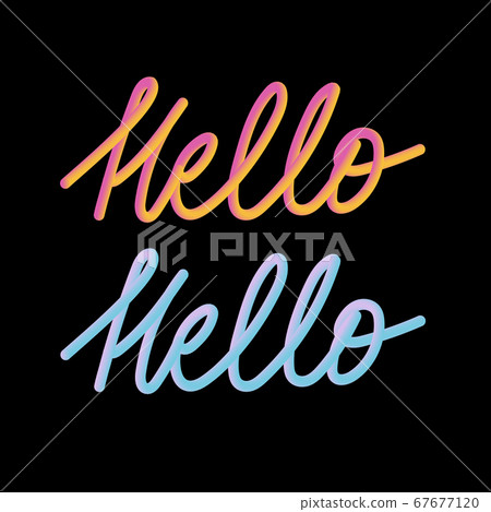 Hello 3D slogan modern Fashion Slogan for T-shirt 67677120
