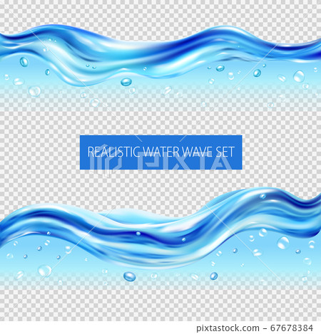 Realistic Water Wave Set 67678384