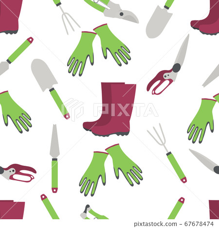 Vector seamless pattern Gardening tools Equipment Vector seamless pattern Gardening tools Equipment 67678474