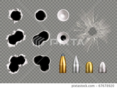 Bullet Holes Transparent Set 67678920