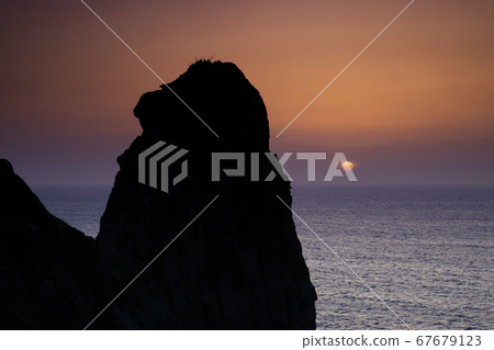 長崎縣壹岐市Saruiwa的日落 長崎縣壹岐市Saruiwa的日落 67679123