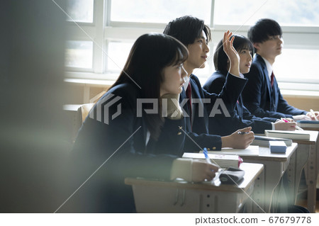 Students studying in a classroom Students studying in a classroom 67679778