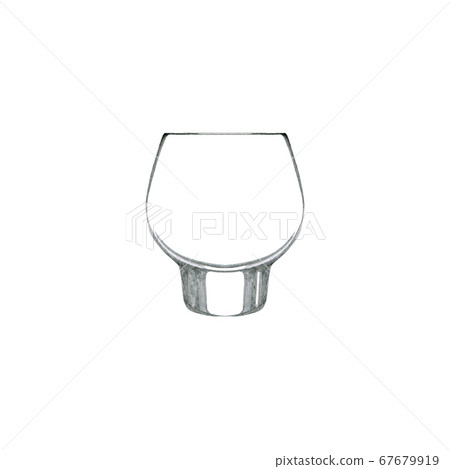 Hand drawn glass for whiskey 67679919
