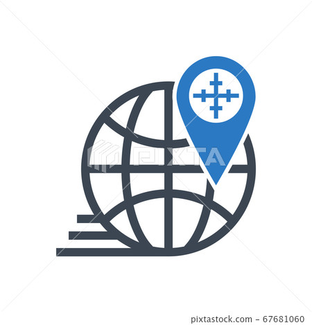 Geo Targetting Vector Glyph Icon Geo Targetting Vector Glyph Icon 67681060