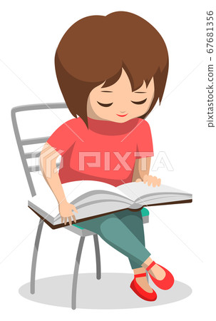 Pupil Reading Book, Child with Textbook Student Pupil Reading Book, Child with Textbook Student 67681356