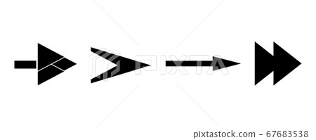 Black arrow icon set Black arrow icon set 67683538