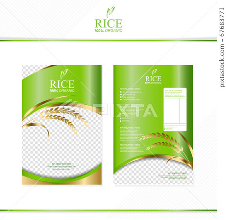 Sample Rice Picture Banner Rice food or thai food, banner and poster... - Stock Illustration ...