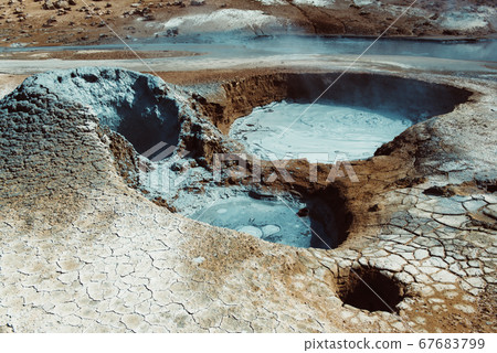 Geothermal area Hverir, Iceland. Geothermal area Hverir, Iceland. 67683799