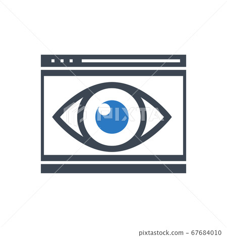 Web Visiblity Vector Glyph Icon 67684010