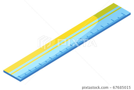 Ruler for Maths Lessons, School Supplies Closeup 67685015