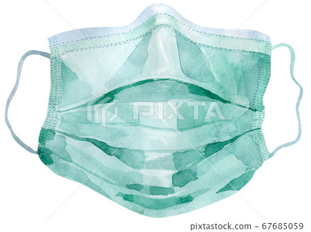 Medical protective mask on white background, Prevent Coronavirus, protection factor for virus. 67685059