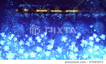Galactic Railroad Night gentian 67685651