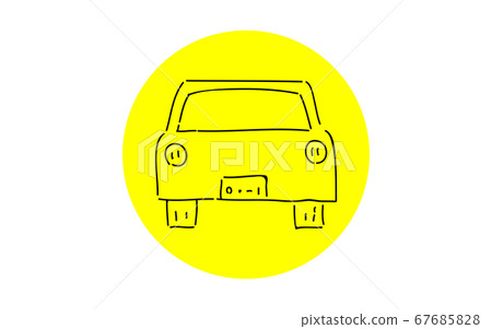 Analog handwriting style loose touch icon: car 67685828