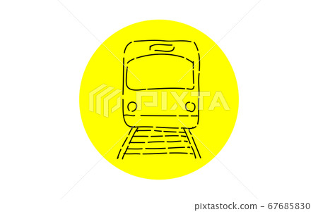 Analog handwriting style loose touch icon: train 67685830