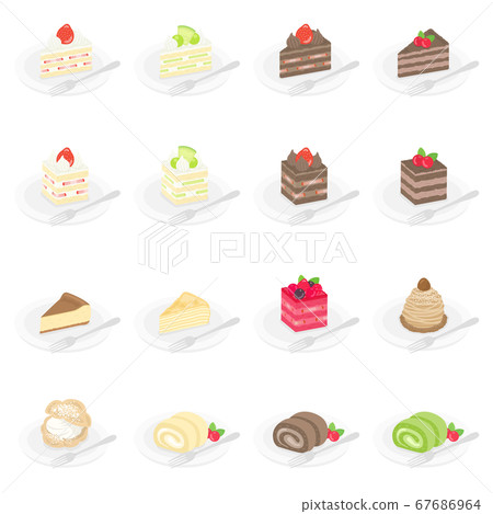 Cake illustration set Cake illustration set 67686964