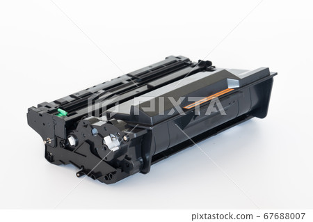 Laser printer drum and toner cartridge on white 67688007