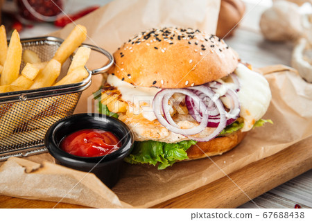 Turkey pineapple and tender cheese burger Turkey pineapple and tender cheese burger 67688438